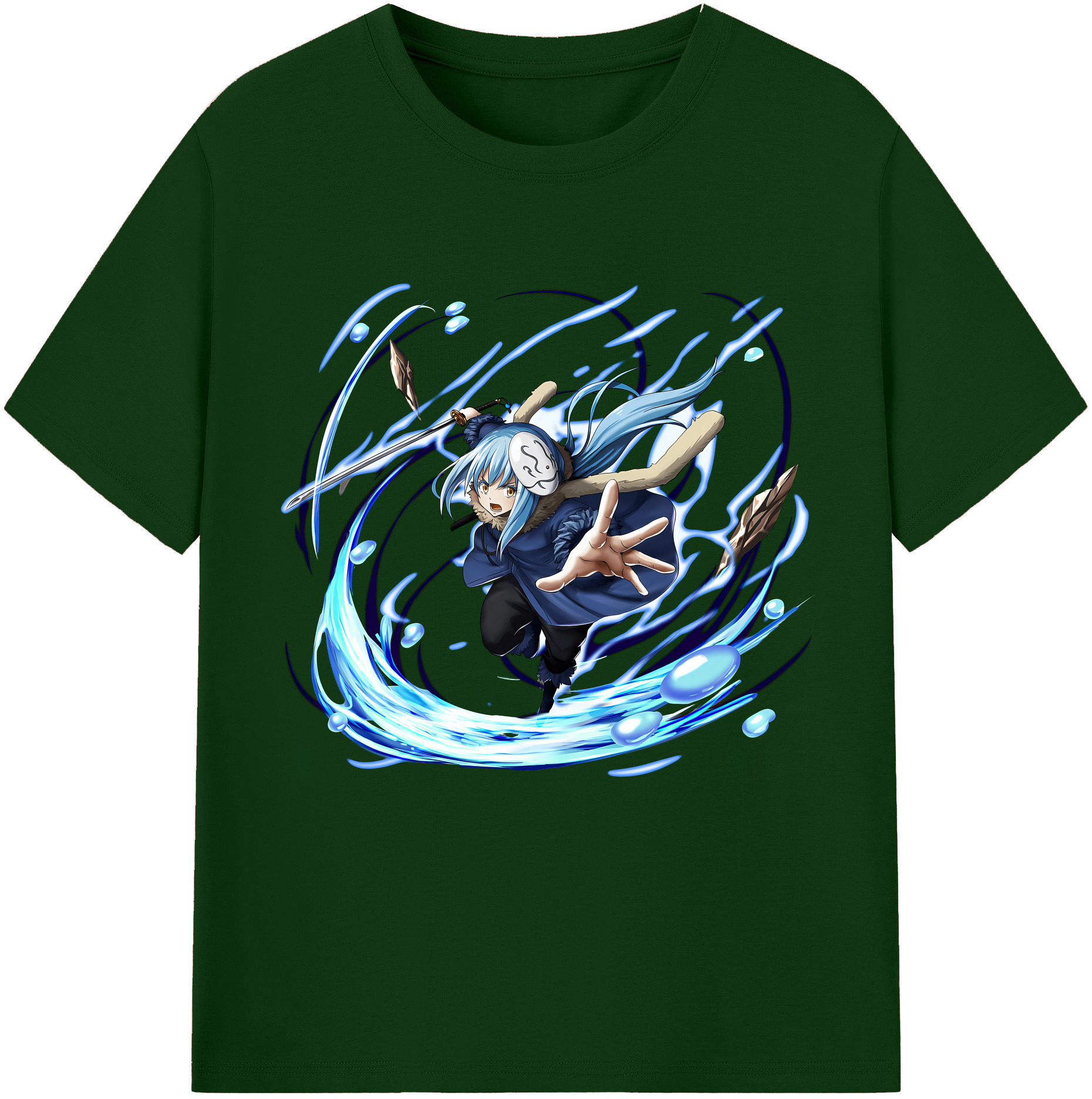 （画像用） 転スラ Regarding Reincarnated to Slime 綿100％半袖Tシャツ（フロントプリント）